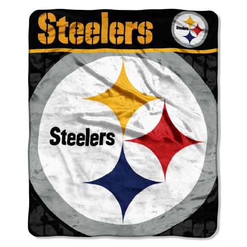 NFL Pittsburgh Steelers 50-Inch-by-60-Inch Micro-Raschel Plush Throw 
