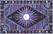 Blue & Lavender Celestial Indian Bedspread, Twin Size