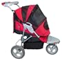 Pet Gear AT3 All-Terrain Pet Stroller for cats and dogs up to 60-pounds, Red Poppy