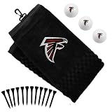 Atlanta Falcons Embroidered Towel, Golf Balls & Tees Gift Set