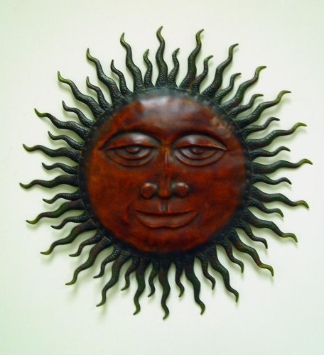 Sunburst Wall Aztec Abstract Metal Art Indoor Outdoor Sculpture