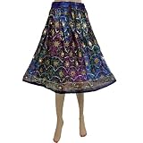 Womens Party Wear Designer Skirt Sequin Boho Multi Purple Blue Skirts 28"