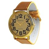 Celeritas Sports Men's Gold Leather Band Watch item number 8045