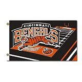 Cincinnati Bengals NFL Field Design 3'x5' Banner Flag