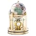 Gemstone Globe Galleon Roating Gold Base with Clock - Opal Ocean