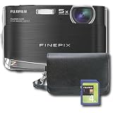 Fujifilm FinePix 12.0MP Digital Camera with 4GB SDHC Card and Camera Case - Black (Z70)