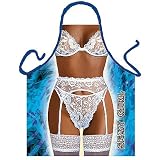 NEW NOVELTY APRON SEXY WHITE LINGERIE FUNNY CHRISTMAS PRESENT XMAS GIFT- CrazyAprons Crazy Aprons
