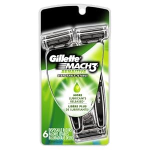 Gillette Mach3 Sensitive Disposables 6 Count