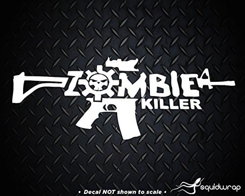 Zombie Killer Ar15 Machine Gun Car Decal Walking Dead 7"