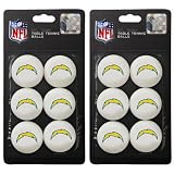 San Diego Chargers NFL Table Tennis Balls Set (2 Packs of 6 Balls )