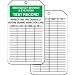 Accuform Signs MGT207CTP Emergency Shower & Eye Wash Inspection Record Tag, PF-Cardstock (Pack of 25)