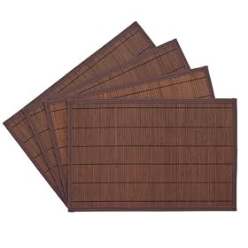 Buy Benson Mills Bali Bamboo Placemats, Chocolate, Set of 4 by Benson Mills