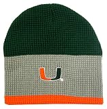 Miami Florida Hurricanes Men's Metro Thermal Beanie (Green/Grey)