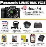 Panasonic Lumix DMC-FZ35 12.1MP Digital Camera DMC-FZ35K With Best Buy Lumix Accessory Package + Includes 8GB Memory, Extra Battery, Wide Lens, 3.5x Telephoto Lens, Filter Kit, Case + Much More