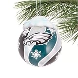 PHILADELPHIA EAGLES OFFICIAL LIGHTED GLASS BALL CHRISTMAS ORNAMENT