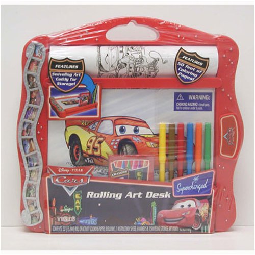 Childrens Toyshop  Toys : Disney's Cars Plastic Rolling Art Desk