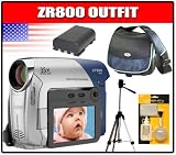 Photo : Canon ZR800 Digital Camcorder Factory Refurbished Backed with Canon USA, Inc. 90 day Warranty. Plus Includes Battery Pack, Compact Power Adapter CA-590, Stereo Video Cable STV-250N, Video/Photo Tripod, Extra Replacement Battery, Camera Case and Deluxe Cleaning Kit.
