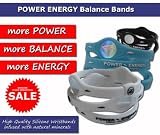 Power Balance Sports Bracelet Hologram Wristband in Black with White Lettering (Medium)