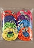100 Bright coloured THIN hair elastics bobbles for girls hair and ladies hair accessory