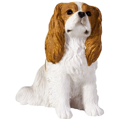 Sandicast Blenheim Cavalier King Charles Spaniel Sculpture, Sitting, Small Size Sandicast Blenheim Cavalier King Charles Spaniel Sculpture, Sitting, Small Size