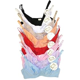 Set of 15 Colorful Microfiber Full Coverage Bras – Size 36B