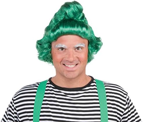 Oompa Loompa Willy Wonka Charlie And The Chocolate Factory Worker Adult Wig (Green)