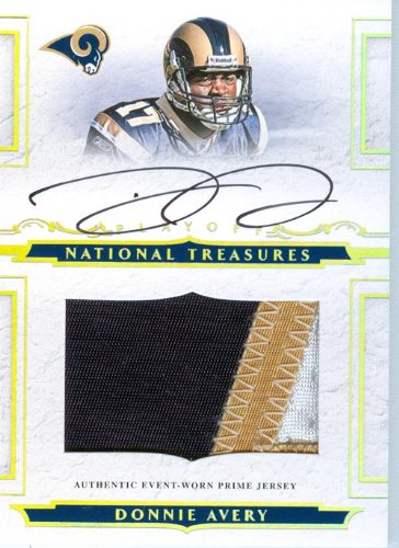 2008 Playoff National Treasures Authentic Donnie Avery Rookie Autograph Game Worn Patch Card