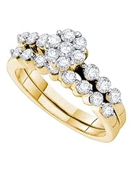 1.00CTW DIAMOND FLOWER BRIDAL SET