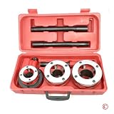 3 pc Ratchet Pipe Threader Tap Die Tool 1 1/4" to 2"
