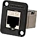Switchcraft EHRJ45P5ES RJ45 CAT5e Feedthru Panel Mount Jack, Shielded, Plastic Black Housing