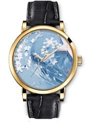 SPRAWL Aanalog Fashion Series Gold Ladies Watches of Genuine Black Leather Strap,Unique Wrist Watch for Women Girls Designed with Stars and snowflakes