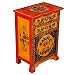 EXP Antique Style Hand-painted Bow Front Night Stand End/Accent Table (Tibet)