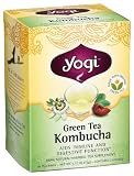 Yogi Tea, Green Tea Kombucha, Tea Bags, 16-Count Boxes (Pack of 6)