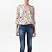 Ostart Womens V-neck Floral Print Roll up Loose Chiffon Shirt Blouse Tops (M)