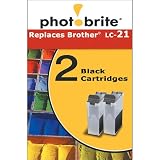 Photobrite 2-pk. Printer Cartridge Compatible for Brother LC-21 - Black