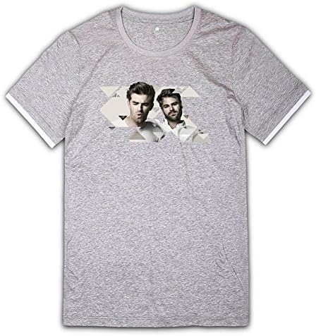 Amazinghirt Custom T-shirt for Mens 100% Cotton-The Chainsmokers Light Grey