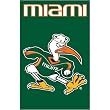 Miami Hurricanes NCAA Applique Banner Flag (44"x28") "Ibis"