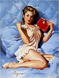 Thinking of You Artist Gil Elvgren Vintage Classic Pin Up Girl Poster Print
