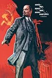 Art Poster, Lenin Lived, Lenin Is Alive, Lenin Will Live - 18.75 x 27.5