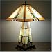 Tiffany Stained Glass Table Lamp Lamp Mission Style-this Is Lifetime Int Authentic Products.