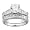 2 Piece CZ Wedding Ring set - 8