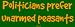 Politicians prefer unarmed peasants Large Bumper Sticker