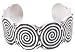 Hypnotic Detailed Labyrinth Pewter Cuff Bracelet