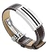 Fred Bennett Men's B2904 Stainless Steel Dark Brown Leather Bracelet