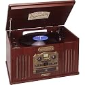 Teac GF-290 Nostalgic Console Stereo with CD Player, Cassette Deck, Turntable, and AM/FM Tuner