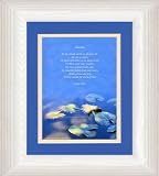 Framed Personalized Gift for Sister, Brother or Cousin with We Know Each Other As We Always Were Poem. Water Lily Leaves Art Photo, 8x10 Double Matted. Add Personalization for a Special Keepsake.