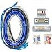 Raptor PKBL4 2000 Watt Installation Prem 4 Gauge Blue / Silver /RCAs Amplifier Kit