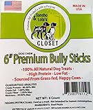 6 INCH Bully Sticks for Dogs (TRIAL 6-PK) Made in USA~Grass-Fed, Kosher AMERICAN Beef~No Antibiotics No Growth Hormones 100% Grain-Free Dog Chews by Sancho & Lola's Closet