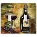 Red Wine and Grapes Decorative Double Switchplate Cover