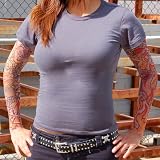 Women`s Grey Demagraphic Tattoo Tee SN21001G